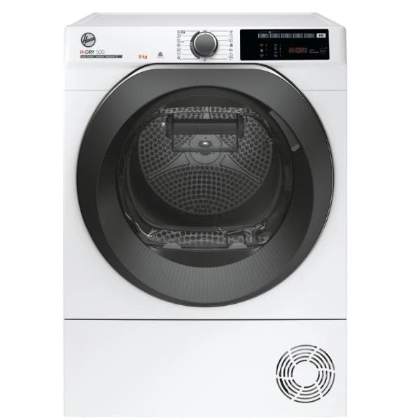 Sèche-linge à pompe à chaleur Hoover H-DRY 500 NDE H8A3TCBEXS-S 8 kg (H 85 x L 59,6 x P 58,5 cm) Classe A+++ Moteur Eco-Power Active Dry Fonctions supplémentaires avec l'application hOn