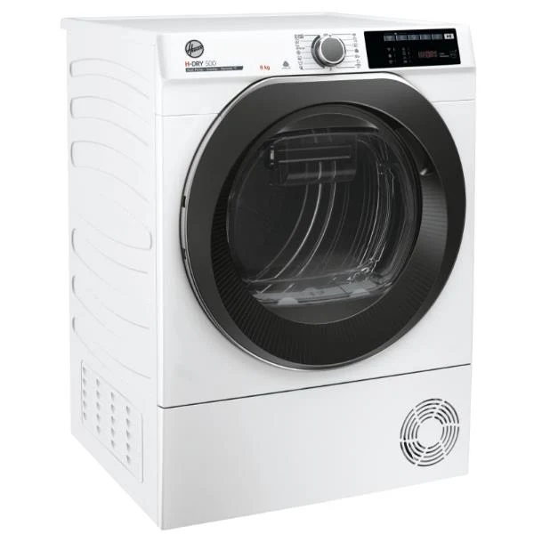Sèche-linge à pompe à chaleur Hoover H-DRY 500 NDE H8A3TCBEXS-S 8 kg (H 85 x L 59,6 x P 58,5 cm) Classe A+++ Moteur Eco-Power Active Dry Fonctions supplémentaires avec l'application hOn