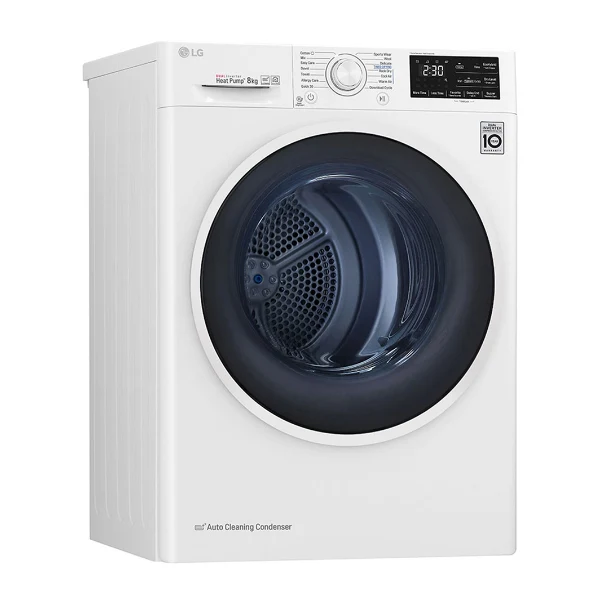 Sèche-linge LG RC80U2AV4D 8 kg à chargement frontal, double inverter, Eco Hybrid, Wi-Fi, classe A++