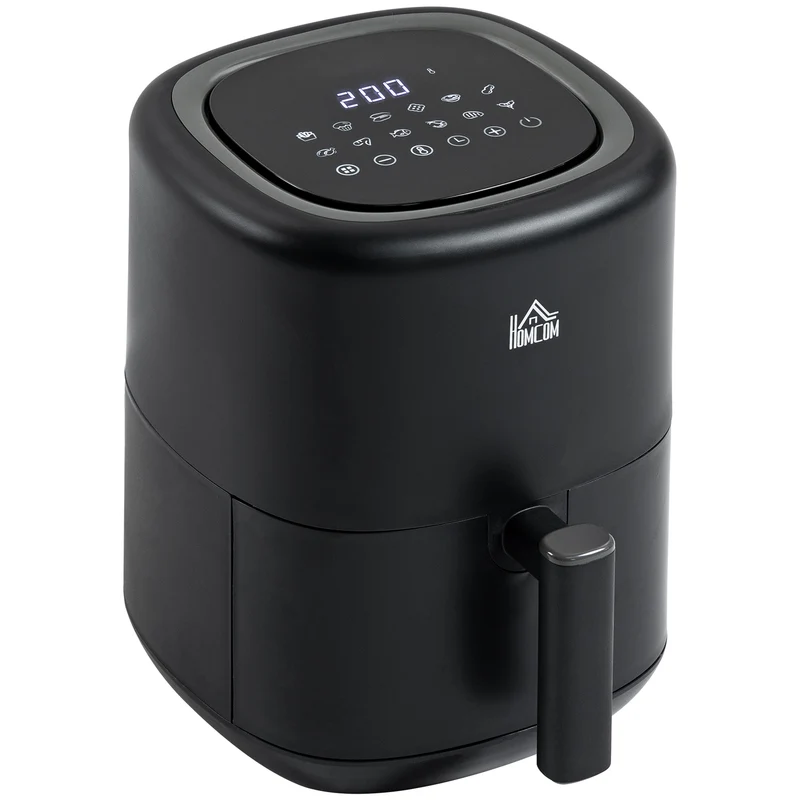 Friteuse à air chaud EASYCOMFORT 12-en-1, 3 litres, 1300 W, avec 12 programmes, accessoires et écran LED, noire