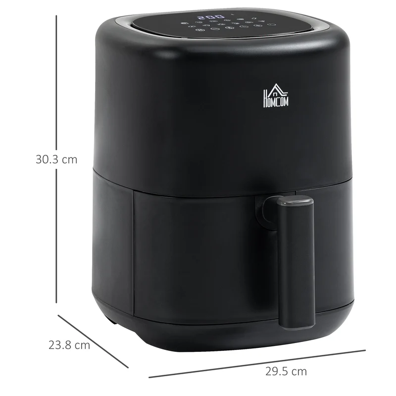Friteuse à air chaud EASYCOMFORT 12-en-1, 3 litres, 1300 W, avec 12 programmes, accessoires et écran LED, noire