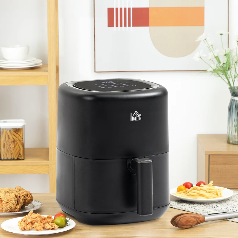 Friteuse à air chaud EASYCOMFORT 12-en-1, 3 litres, 1300 W, avec 12 programmes, accessoires et écran LED, noire
