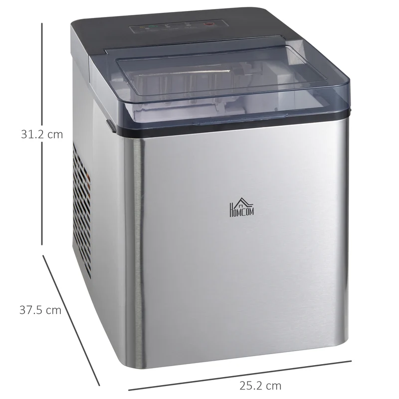 Machine à glaçons autonettoyante Easycomfort avec 2 tailles de glaçons, capacité de 15 kg en 24 h, réservoir de 2,1 L