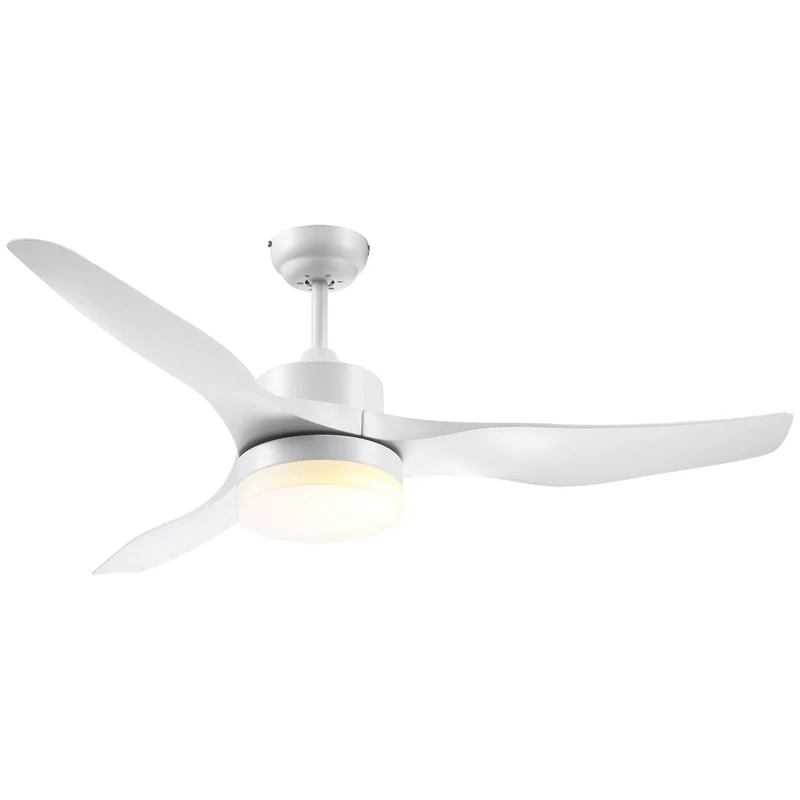 Ventilateur de plafond Easycomfort avec éclairage LED à 3 modes et télécommande, 6 vitesses, 132 x 40 cm