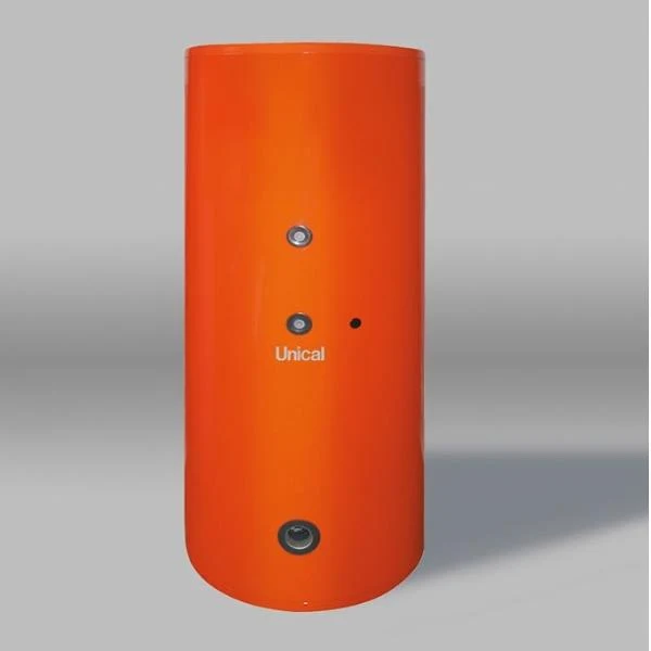 Chaudière UNICAL BISER 500 pour la production d'eau chaude sanitaire à circulation forcée. Échangeur à double serpentin en acier, code 00262493.