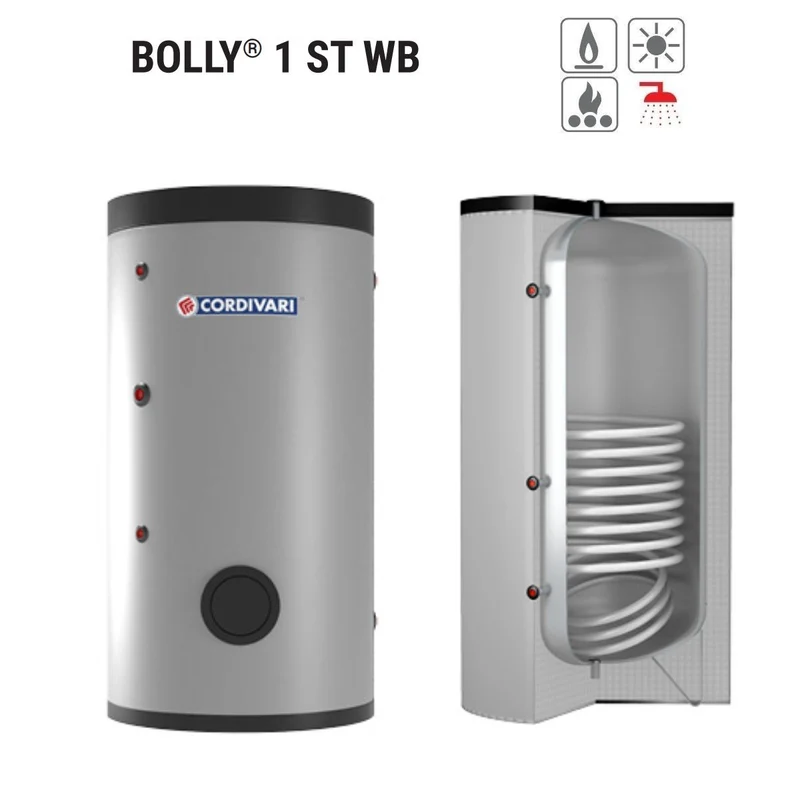 Chaudière Cordivari Polywarm modèle BOLLY 1 ST WB 400 pour la production d'eau chaude sanitaire avec 1 échangeur fixe