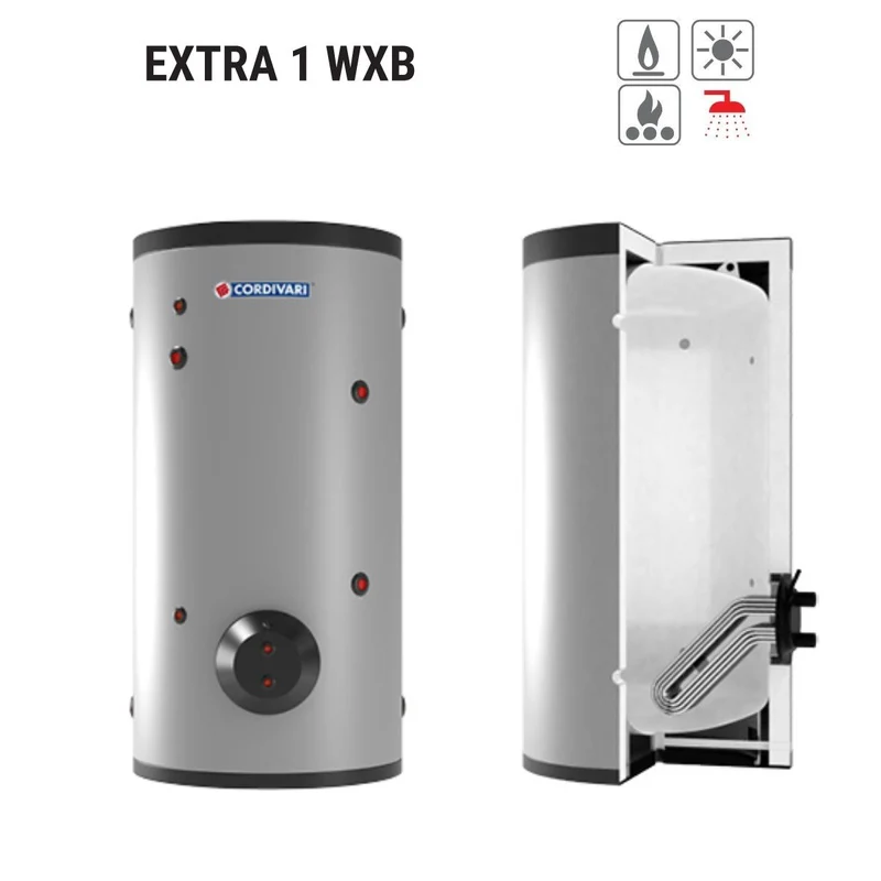 Chaudière Cordivari Polywarm modèle EXTRA 1 WXB 200 avec 1 échangeur amovible en acier inoxydable 316L
