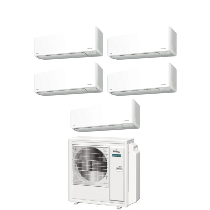 Climatiseur penta-split inverter Fujitsu série KM AIRSTAGE 9+9+9+12+14 avec AOEG36KBTA5 R-32 Wi-Fi intégré 9000+9000+9000+12000+14000