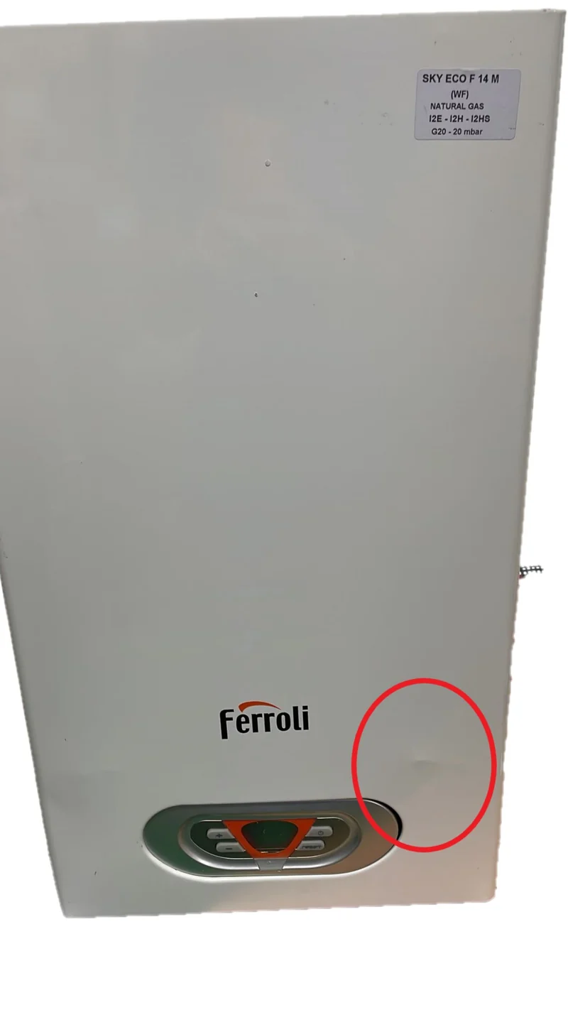OFFRES SPÉCIALES Chauffe-eau à gaz Ferroli SKY ECO 14F à faible émission de méthane et faibles émissions de NOx, avec kit d'évacuation des gaz de combustion
