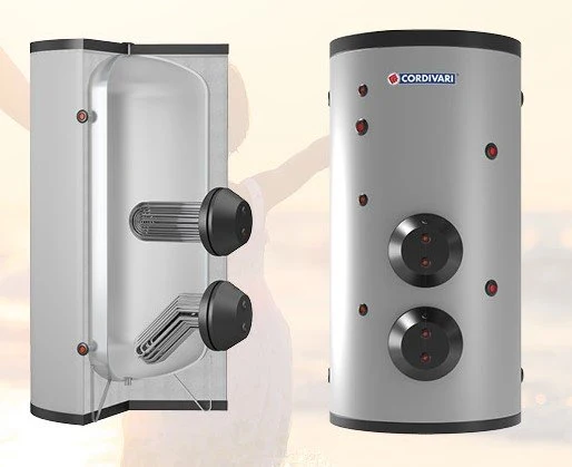 Chaudière Cordivari Polywarm modèle EXTRA 2 WXC 1000 avec 2 échangeurs amovibles en acier inoxydable 316L