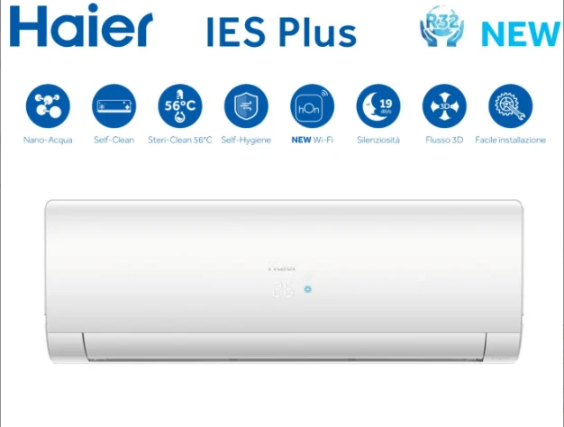 Climatiseur quadri-split inverter Haier série IES PLUS 7+7+15+15 avec 4U85S2SR3FA R-32 Wi-Fi intégré 7000+7000+15000+15000 - Neuf