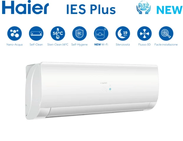 Climatiseur quadri-split inverter Haier série IES PLUS 7+7+15+15 avec 4U85S2SR3FA R-32 Wi-Fi intégré 7000+7000+15000+15000 - Neuf