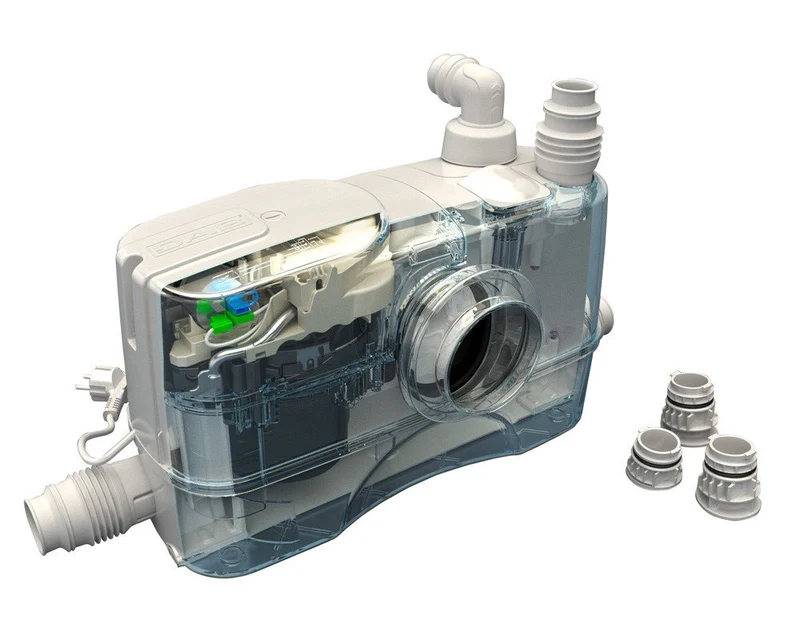 Station de relevage des eaux usées DAB GENIX 130 avec broyeur, WC, lavabo et douche