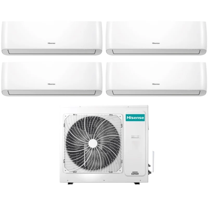 Climatiseur Hisense Quadri Split Inverter série ENERGY PRO 9+9+12+12 avec 4AMW105U4RAA R-32 et Wi-Fi intégré 9000+9000+12000+12000 - Neuf