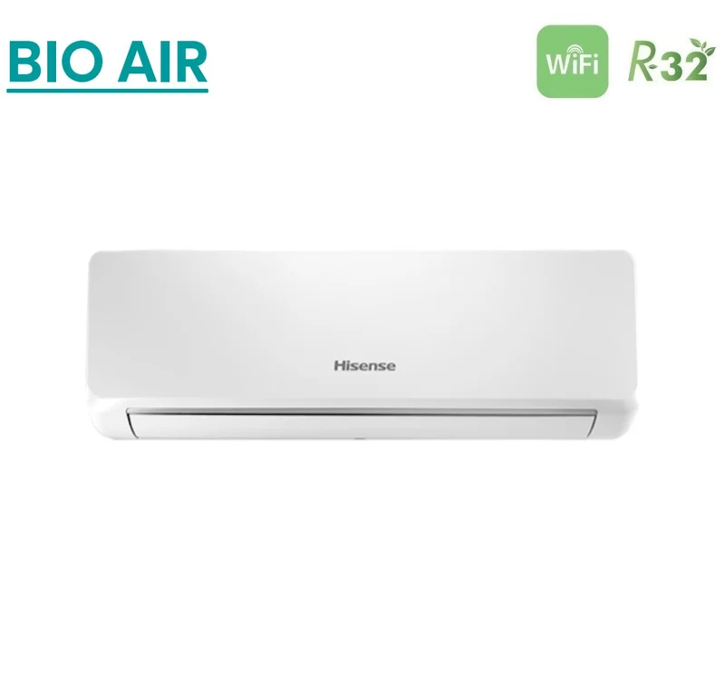Climatiseur Hisense Quadri Split Inverter série BIO AIR 9+9+9+12 avec 4AMW81U4RAA R-32 et Wi-Fi intégré 9000+9000+9000+12000