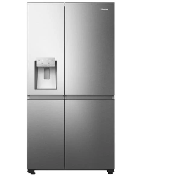 Réfrigérateur côte à côte Hisense RS818N4TIE sans givre, 632 litres (H179 x L91 x P73), classe E, connectivité intelligente, commande vocale (Amazon ou Alexa).