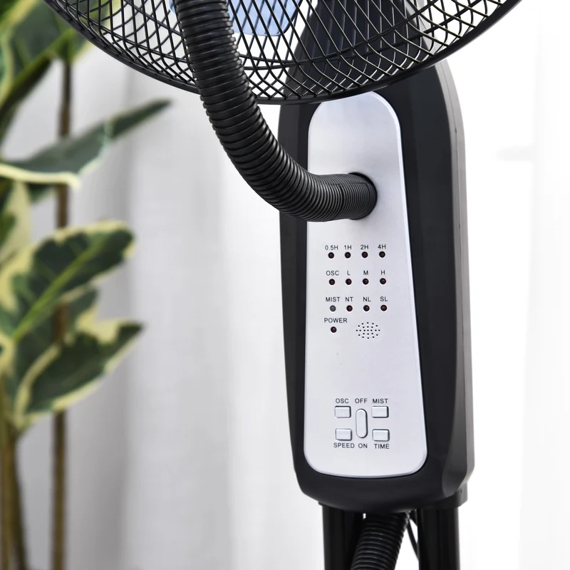Ventilateur brumisateur et déshumidificateur oscillant Easycomfort 70° avec 3 modes, télécommande et minuterie 7,5 h, réservoir de 2,8 L, 90 W, 44,5 cm x 120 cm