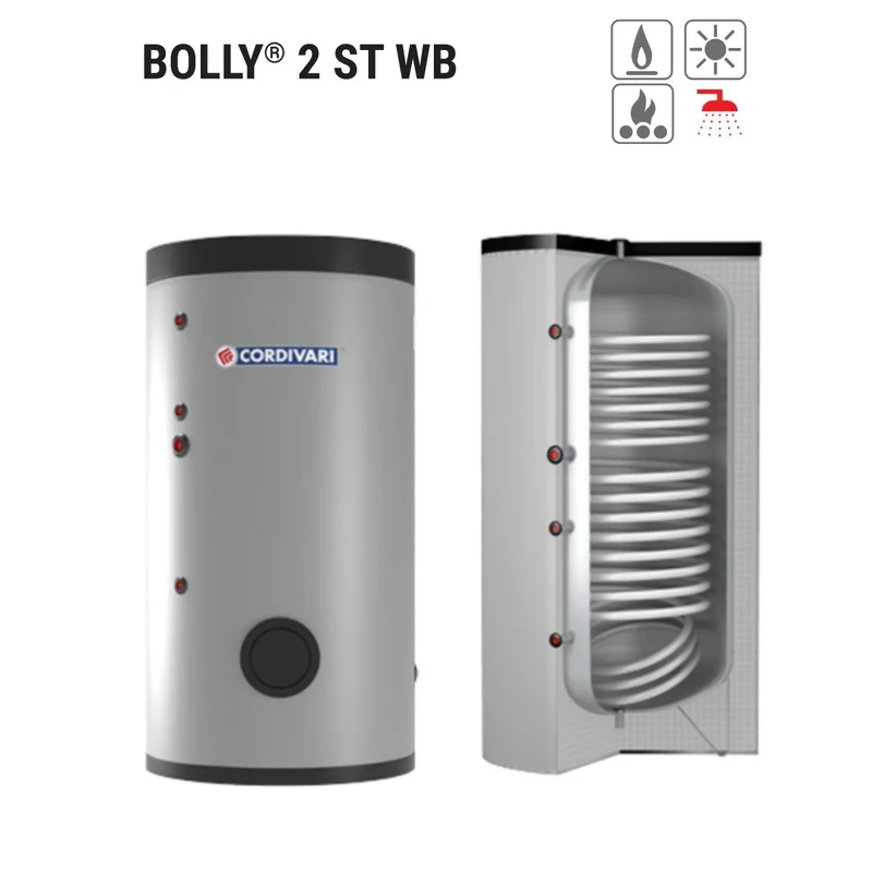Chaudière Cordivari Polywarm modèle BOLLY 2 ST WB 200 pour la production d'eau chaude sanitaire avec 2 échangeurs fixes