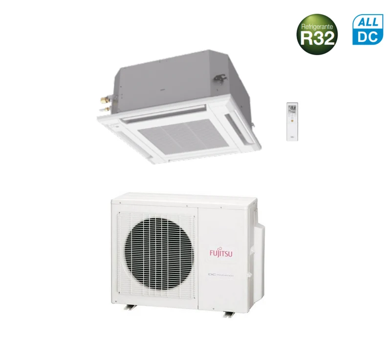 Climatiseur cassette 4 voies Fujitsu série KV ECO 12 000 BTU R-32, code AUXG12KVLA A++ - NEUF