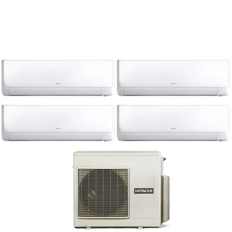 Climatiseur Hitachi Quadri Split Inverter Performance Series 9+9+9+9 avec RAM-70NP4E R-32 et Wi-Fi en option 9000+9000+9000+9000 - Neuf