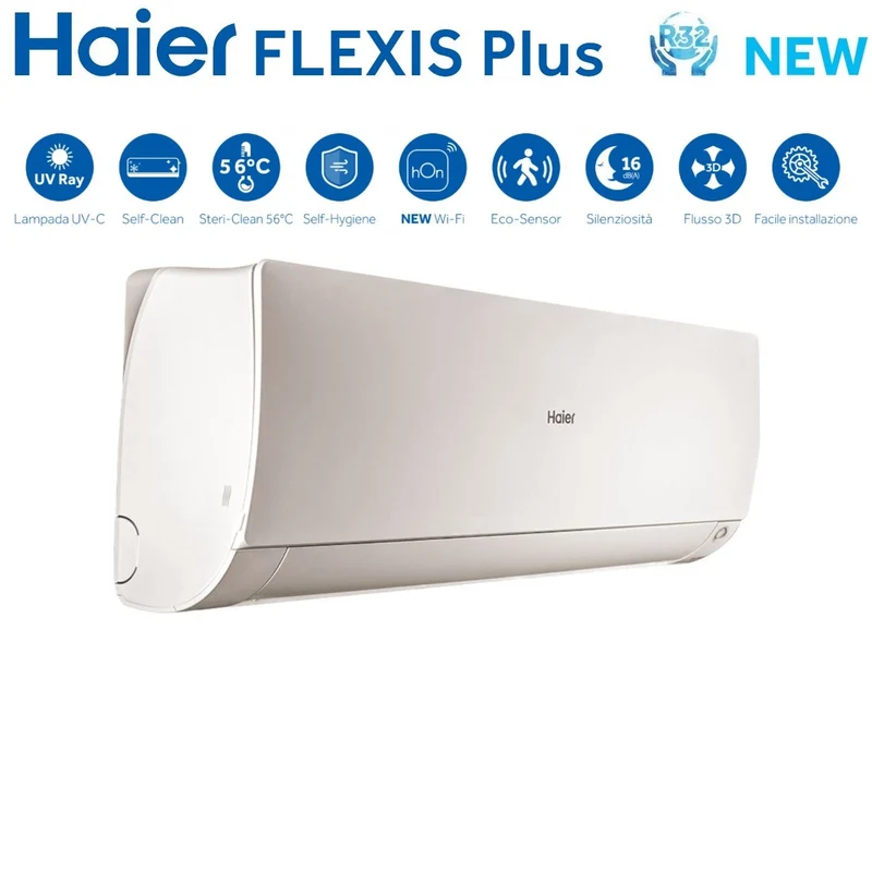 Climatiseur quadri-split inverter Haier série FLEXIS PLUS BLANC 7+7+9+12 avec 4U75S2SR3FA R-32 Wi-Fi intégré Couleur blanche 7000+7000+9000+12000