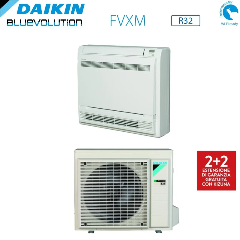 Climatiseur sur pied Daikin Bluevolution 9000 BTU FVXM25F R-32 avec Wi-Fi en option et télécommande infrarouge incluse - Garantie italienne