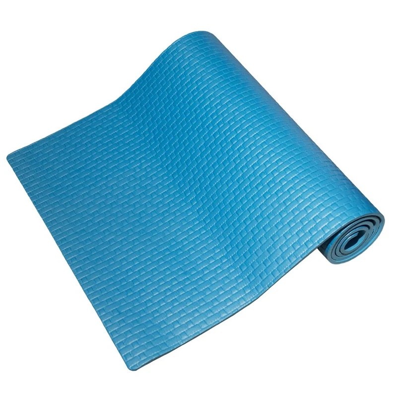 Tapis de yoga fitness pour salle de sport et pilates, souple, 173 x 61 x 0,8 cm, bleu