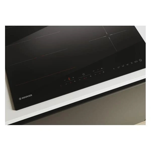 Plaque de cuisson à induction 4 zones Candy Hoover HIES644DC (L 59 x P 52 cm) en vitrocéramique noire