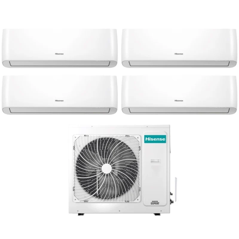 Climatiseur Hisense Quadri Split Inverter série ENERGY PRO 9+9+9+12 avec 4AMW105U4RAA R-32 et Wi-Fi intégré 9000+9000+9000+12000 - Neuf