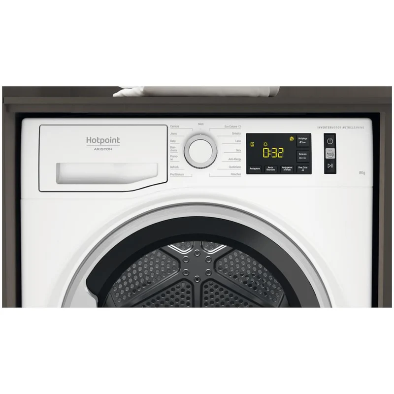 Sèche-linge à pompe à chaleur Hotpoint NT M11 8X3SKY IT 8 kg Classe A+++ (H 84,9 x L 59,7 x P 65,5 cm) Anti-allergie Moteur Inverter Cycle doux
