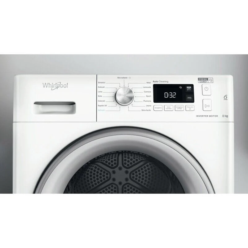 Sèche-linge à pompe à chaleur Whirlpool FFT M11 8X3WSY IT 8 kg Classe A+++ (H 84,9 x L 59,7 x P 64,9 cm) Technologie 6th Sense Moteur Inverter FreshCare+