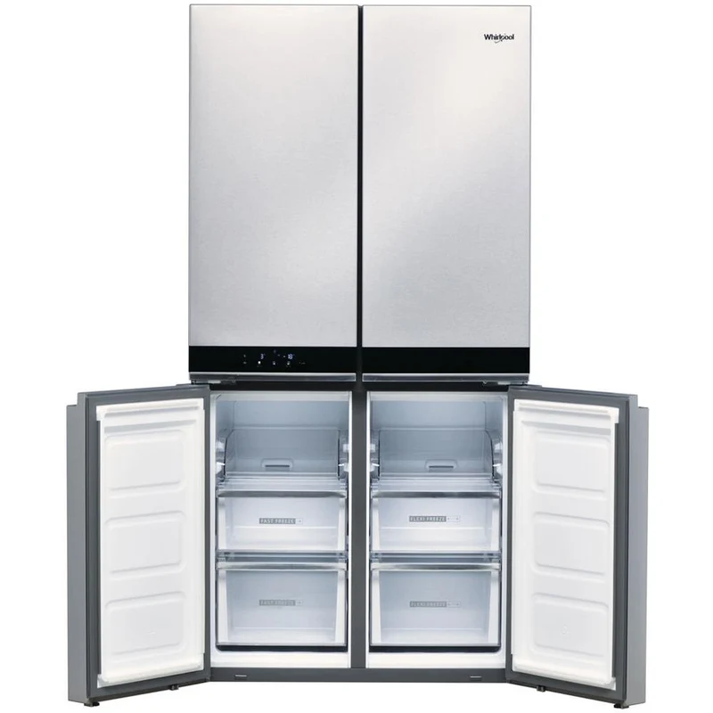 Réfrigérateur américain Whirlpool WQ9 B1L à 4 portes, No Frost, classe F (H 187,4 x L 90,9 x P 69,8 cm), 594 litres, éclairage LED, acier inoxydable