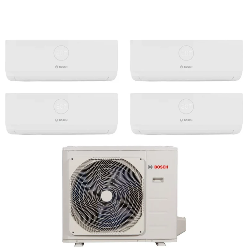 Climatiseur Bosch Quadri Split Inverter série CLIMATE 3000i 9+9+9+9 avec MS 36 OUE R-32 Wi-Fi en option 9000+9000+9000+9000