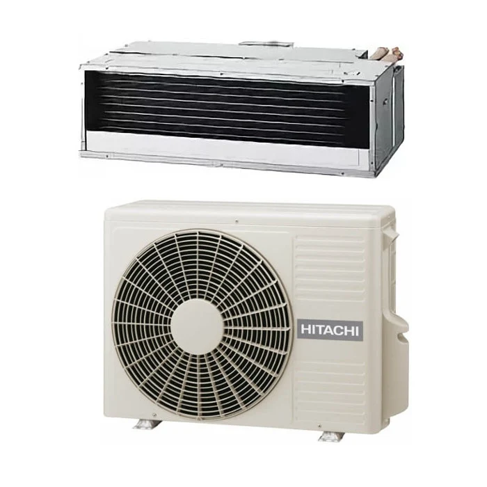 Climatiseur gainable Hitachi Inverter, basse consommation, 9000 BTU, RAD-25RPA/RAC-25NPA, avec commande infrarouge et récepteur SPX-RCKA R-410