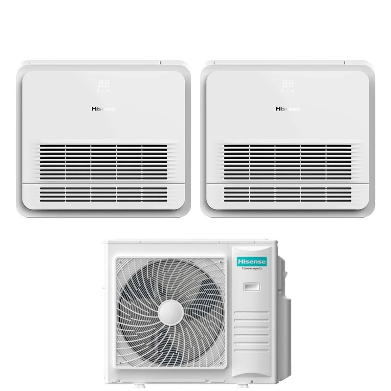 Climatiseur Hisense Dual Split Console 18+18 avec 5AMW105U4RQC R-32 Wi-Fi en option avec télécommande de série 18000+18000