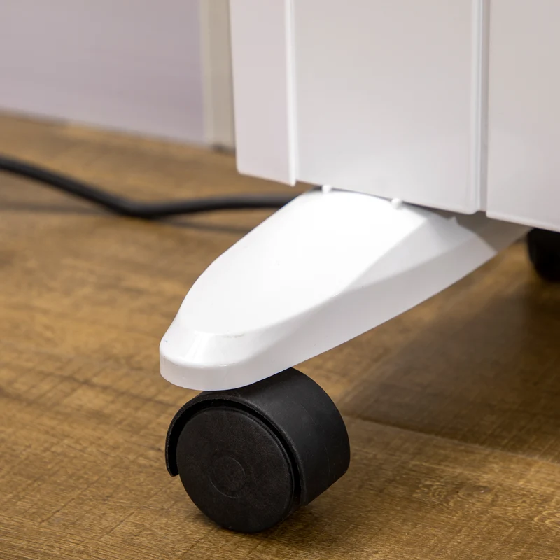 Chauffage d'appoint électrique Easycomfort 1000/2000 W avec minuterie et réglages de température pour pièces jusqu'à 15 m², 75 x 31 x 66,5 cm, blanc