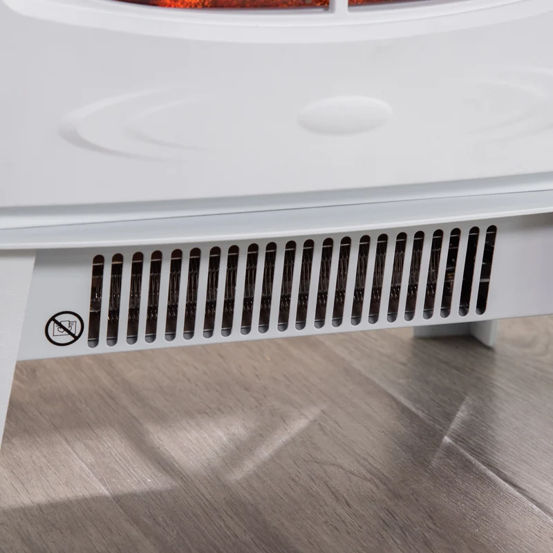 Cheminée électrique Easycomfort avec effet flamme, température réglable 900 W - 1800 W, surface de chauffe 15-20 m², 39 x 26 x 54,8 cm, blanche