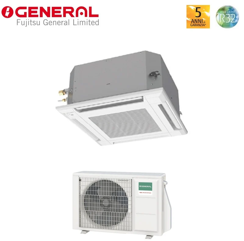 Climatiseur cassette Fujitsu General 4 voies Inverter 12 000 BTU AUXG12KVLA