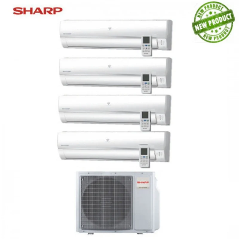 Climatiseur Sharp Quadri Split 9+9+9+12 UMR 9000+9000+9000+12000 avec AE-X4M28TR - Neuf