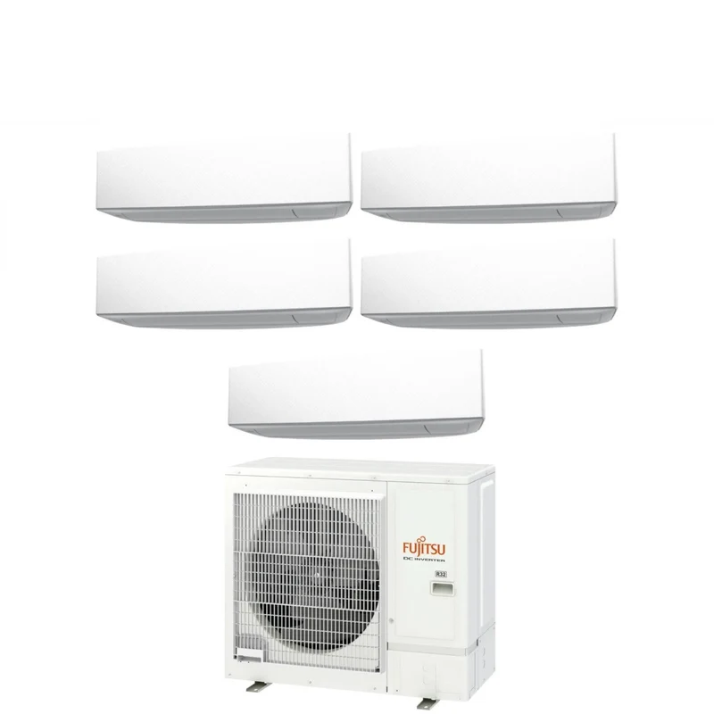 Climatiseur penta-split inverter Fujitsu série KE WHITE 9+9+12+12+12 avec AOYG36KBTA5 R-32, Wi-Fi intégré, 9000+9000+12000+12000+12000, couleur blanche