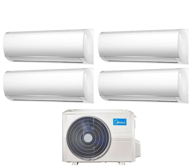 Climatiseur quadri-split inverter Midea série RIGHT 9+9+9+12 avec M4OE-28HFN8-Q R-32 Wi-Fi en option 9000+9000+9000+12000 - Neuf
