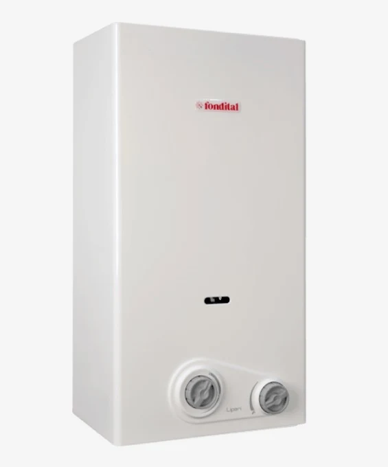 Chauffe-eau à chambre ouverte Fondital Lipari PRO TN 11 litres à faible teneur en NOx, classe A, fonctionnant au méthane