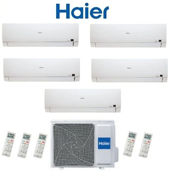 Climatiseur split Haier Brezza série BS4 9+9+9+9+12 avec 5U34HS1ERA 9000+9000+9000+9000+12000