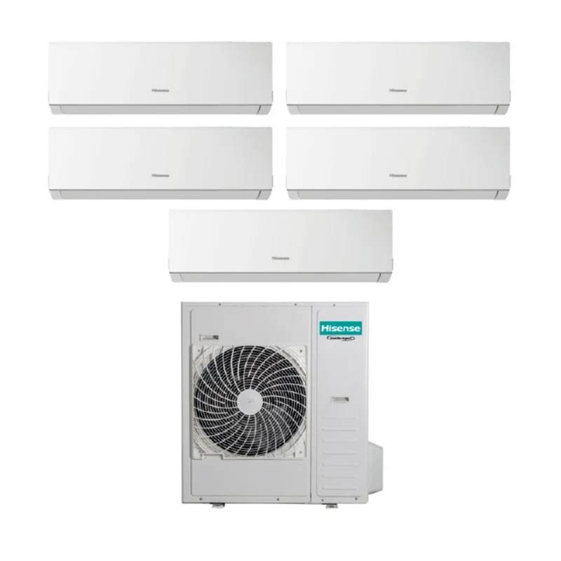 Climatiseur penta-split Hisense inverter série NEW COMFORT 9+9+12+12+12 avec 5AMW125U4RTA R-32 Wi-Fi en option 9000+9000+12000+12000+12000 - Nouveauté