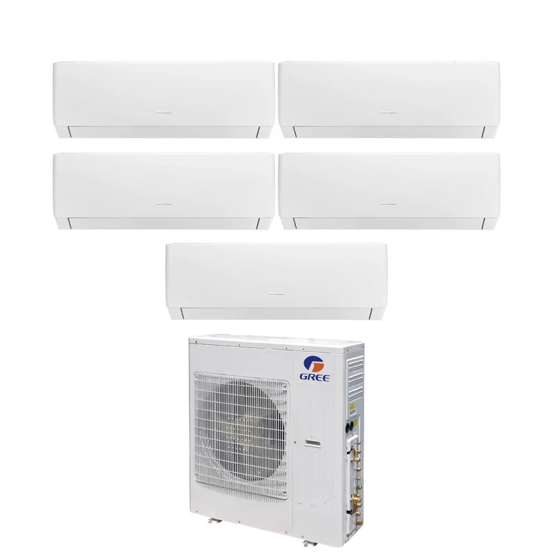 Climatiseur penta-split Gree inverter série PULAR 12+12+12+12+12 avec GWHD(42)NK6LO R-32 Wi-Fi intégré 12000+12000+12000+12000+12000