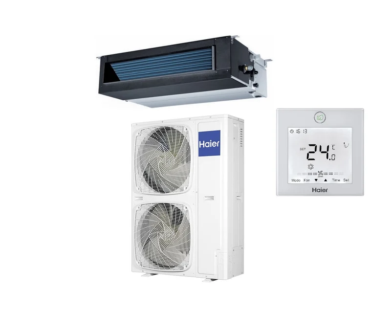 Climatizzatore Condizionatore Haier Inverter Canalizzato Smart Power Media Prevalenza 42000 btu ADH125M1ERG R410A A++ completo di comando a filo Wi-Fi