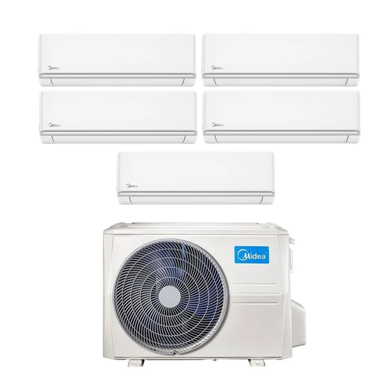 Climatiseur penta-split -inverter Midea ELEGANCE série 9+9+9+9+12 avec M5OE-42HFN8-Q R-32 et Wi-Fi en option 9000+9000+9000+9000+12000