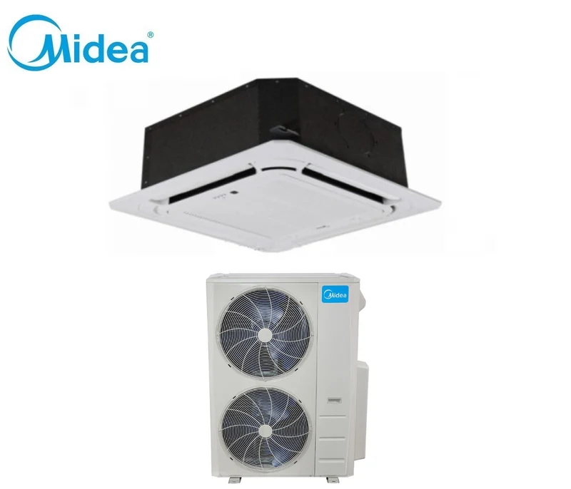 Climatizzatore Condizionatore Cassetta 4 Vie Slim Midea Inverter 60000 Btu MCDE-160 + MOUE-160T Trifase R-410 con Griglia Inclusa