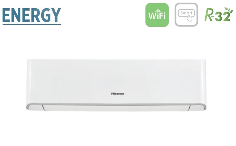 Climatiseur Hisense Quadri Split Inverter série ENERGY 9+9+9+9 avec 4AMW81U4RAA R-32 Wi-Fi intégré 9000+9000+9000+9000