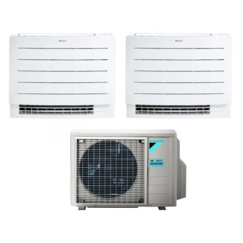 Climatiseur mural Daikin PERFERA série FVXM-A 12+12 avec 2 unités R-32, Wi-Fi intégré, 12 000 + 12 000 BTU/h, télécommande infrarouge incluse, garantie italienne.